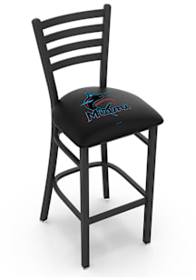 Miami Marlins Stationary Pub Stool - Black