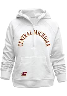 Central Michigan Chippewas Womens White Asana Hooded Sweatshirt