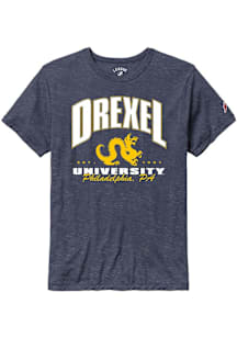 Navy Blue Drexel Dragons Victory Falls Number One Established Short Sleeve Fashion T Shirt