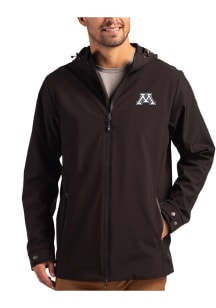 Mens Minnesota Golden Gophers Black Cutter and Buck Camano Light Weight Jacket