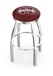 Mississippi State Bulldogs Chrome Pub Stool - Silver