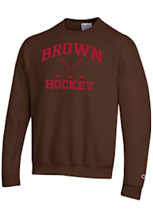Champion Brown Bears Mens Brown Hockey Powerblend Long Sleeve Crew Sweatshirt