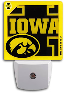 Black Iowa Hawkeyes 3D Logo Series Night Light