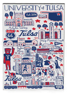 Tulsa Golden Hurricane Blue Jumbo Team Logo Magnet