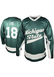Genuine Collective Ryker Lee Michigan State Spartans Mens Green NIL Hockey Jersey