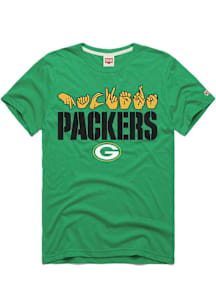 Homage Green Bay Packers Green Love Sign Short Sleeve Fashion T Shirt
