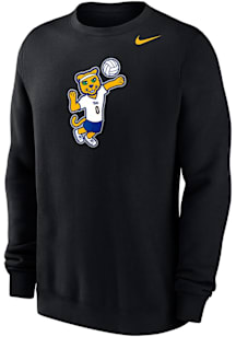 Mens Pitt Panthers Black Nike Volleyball Roc Club Fleece Crew Sweatshirt