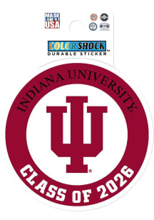 Red Indiana Hoosiers Class of 2026 Durable Stickers
