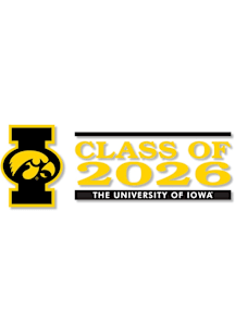 Iowa Hawkeyes 6x2 Class of 2026 Auto Decal - Gold