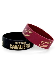 Cleveland Cavaliers 2 Pack Wide Silicone Kids Bracelet