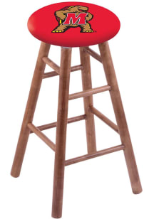 Brown Maryland Terrapins Round Cushion Maple Pub Stool