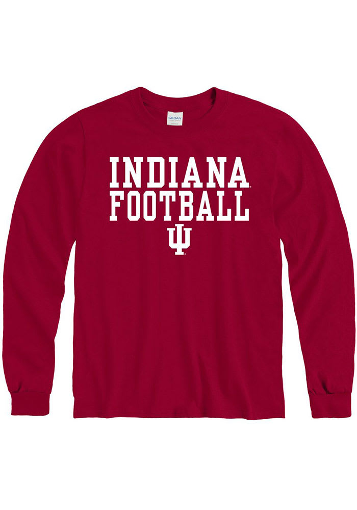 Indiana Hoosiers Crimson Football Long Sleeve T Shirt