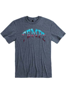 Tempe Navy Blue Wordmark Arch Short Sleeve T Shirt