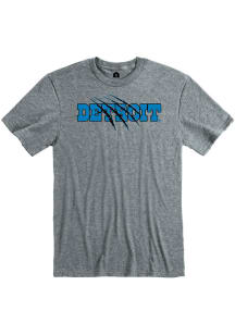 Detroit Grey Claw Mark Short Sleeve T Shirt