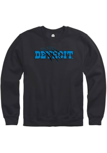 Detroit Mens Black Claw Mark Long Sleeve Crew Sweatshirt