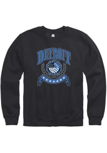 Detroit Mens Black Crest Long Sleeve Crew Sweatshirt