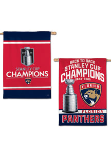 Florida Panthers 2025 NHL Stanley Cup Champions 2 Sided Banner - Red