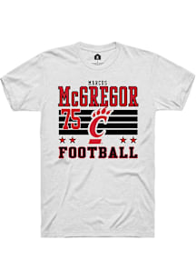 Marcus McGregor Cincinnati Bearcats White Football NIL Striped Short Sleeve Player T Shirt