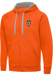 Antigua Orange County SC Mens Orange Victory Long Sleeve Full Zip Jacket