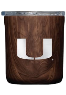 Miami Hurricanes Corkcicle Buzz Stainless Steel Tumbler - Brown