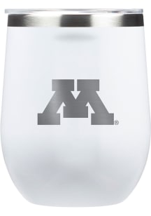 White Minnesota Golden Gophers Corkcicle Triple Insulated Stainless Steel Stemless