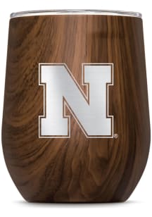 Brown Nebraska Cornhuskers Corkcicle Triple Insulated Stainless Steel Stemless
