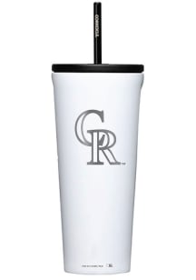 Colorado Rockies Corkcicle 24oz Cold Stainless Steel Tumbler - White