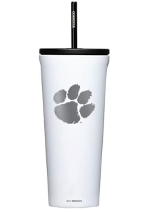 Clemson Tigers Corkcicle 24oz Cold Stainless Steel Tumbler - White
