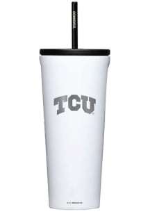 TCU Horned Frogs Corkcicle 24oz Cold Stainless Steel Tumbler - White