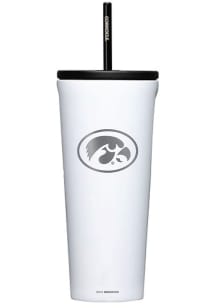 White Iowa Hawkeyes Corkcicle 24oz Cold Stainless Steel Tumbler