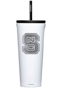 NC State Wolfpack Corkcicle 24oz Cold Stainless Steel Tumbler - White