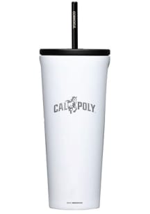 Cal Poly Mustangs Corkcicle 24oz Cold Stainless Steel Tumbler - White