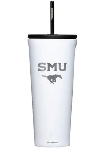 SMU Mustangs Corkcicle 24oz Cold Stainless Steel Tumbler - White