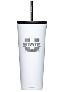 Utah State Aggies Corkcicle 24oz Cold Stainless Steel Tumbler - White