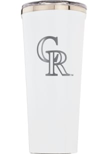 Colorado Rockies Corkcicle Triple Insulated Stainless Steel Tumbler - White