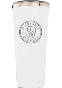 Milwaukee Brewers Corkcicle Triple Insulated Stainless Steel Tumbler - White