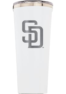 San Diego Padres Corkcicle Triple Insulated Stainless Steel Tumbler - White