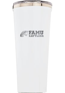 Florida A&amp;M Rattlers Corkcicle Triple Insulated Stainless Steel Tumbler - White