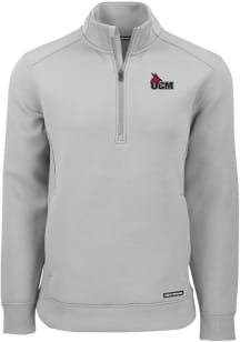 Cutter and Buck Central Missouri Mules Mens Ash Roam Long Sleeve Qtr Zip Pullover