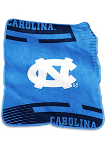 North Carolina Tar Heels Double Stripe Raschel Throw Blanket - Light Blue