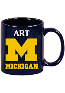 Michigan Wolverines 11 oz ART Ceramic Mug - Navy Blue