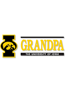 Iowa Hawkeyes 6x2 Grandpa Auto Decal - Gold