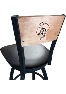Oklahoma State Cowboys Vinyl Seat Maple Back Swivel Pub Stool - Black