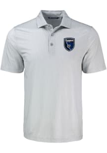 Cutter and Buck San Jose Earthquakes Grey Shadow Check Big and Tall Polo