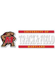 Red Maryland Terrapins 6x2 Track Field Decal