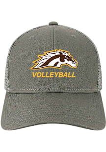 Western Michigan Broncos Volleyball Mid Pro Trucker Adjustable Hat - Charcoal