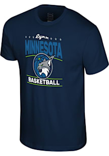 Minnesota Lynx Navy Blue Vintage Feel Short Sleeve T Shirt