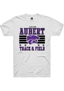 Ludivine Aubert Rally Mens White K-State Wildcats NIL Striped Player T Shirt
