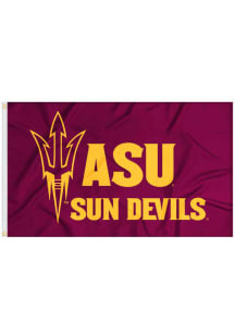 Arizona State Sun Devils Slogan Red Silk Screen Grommet Flag