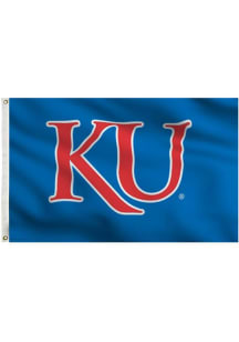 Kansas Jayhawks 3x5 Blue Grommet Blue Silk Screen Grommet Flag